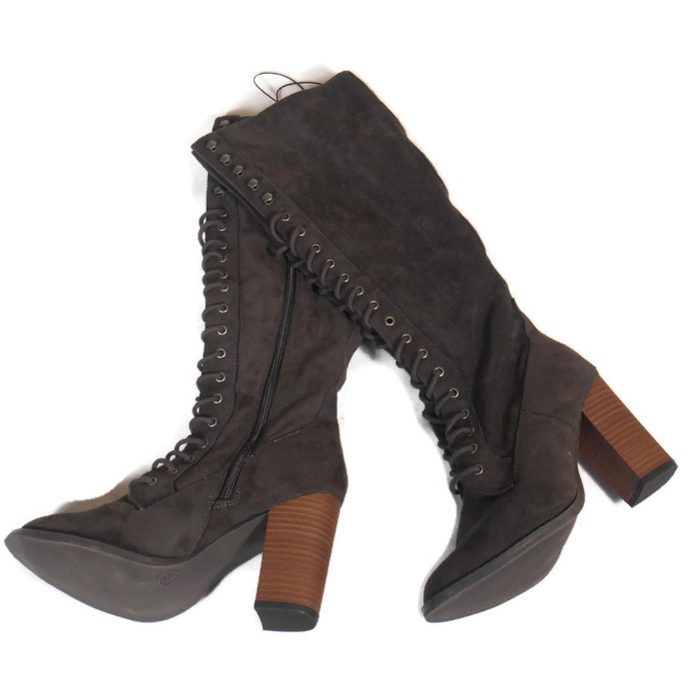 Women's Marni Lace Up Heeled Tall Boots A New Day